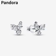 ต่างหู แพนดอร่า สำหรับสุภาพสตรีคริสต์มาสดอกไม้เงางามตัวอย่างต่างหูเงิน Stud สำหรับสุภาพสตรีอารมณ์ต่า