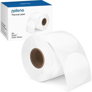 POLONO 2 inch (50 mm) Colour Circle Direct Thermal Label, Sticker, Self-Adhesive Address & Shipping 