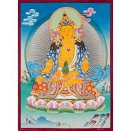 光明的地藏菩薩唐卡 體現慈悲與智慧