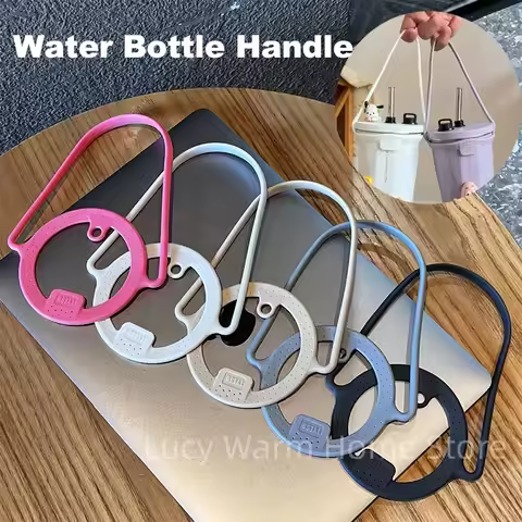 Silicone Water Bottle Handle Insulated Tumblers Coffee Mug Dia 85 to 100mm Portable Leakproof Cup Ro