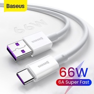 Baseus 1m/2m 6A USB C Cable Type C Cable 66W Fast Charging For Huawei P40 P40 Pro Mate40 USB C Cable