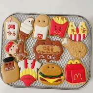 Custom Made McDonald Baby Shower cookies Royal Icing Cookies for 4 months baby 定制麦当劳造型收诞饼干