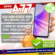 (FREE GIFT) OPPO A77 5G 4G VOLTE (8GB+256GB ROM) NEW I Full Set Refurbished 100% Original I Mobile P