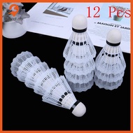 Pinkcat 12 Pcs White Plastic Badminton Ball Shuttlecos Sport Training Sport MY