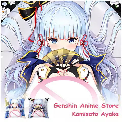 Game Genshin Impact kamisato Ayaka Cosplay Dakimakura Eula Peachskin 2way Hugging Body Pillow Case O