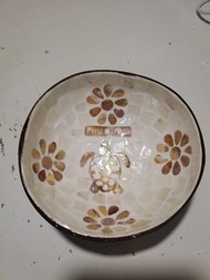 【海島度假風】越南富國島手工椰殼貝殼鑲嵌碗 ｜ 幻彩海龜連太陽花螺鈿裝飾盤 ｜ 獨一無二居家精緻置物珍藏孤品