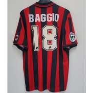 Baggio เสื้อเจอร์ซีย์96 97เอซีมิลานย้อนยุค Maldini Kaus Sepak Bola