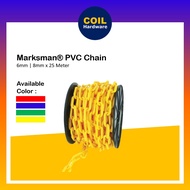 [6mm 8mm x 25 Meter] MARKSMAN PVC Safety Plastic Chain | PVC Rantai Plastik 6mm 8mm x 25Meter
