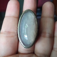 Cincin Batu Akik Pandan Putih (Nanas)