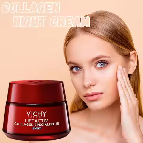 Vichy Collagen Night Cream & B3 Day Cream 50ml x2 Set Active Firming & Anti Aging Fades Dark Spots &