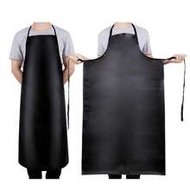 1pc 40-Inch Heavy Duty Waterproof PU Leather Apron - Lightweight Dishwashing Apron, Suitable For Men