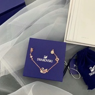 Swarovski Dazzling Swan 925s Sterling Silver Pink Swan Bracelet