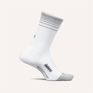 FEETURES Elite Light Cushion Mini Crew Socks - White Flash