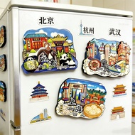 China Travel Magnetic Refrigerator Sticker Shanghai Chongqing Chengdu Souvenir Refrigerator Decorati