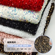 Flannel Sequin Embroidery Fabric Multicolor Sequin Embroidery Fabric
