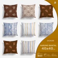 Sofa Cushion Cover PRINT 40X40 CM DENIM SWEET BROWN BROWN BLUE TAUPE