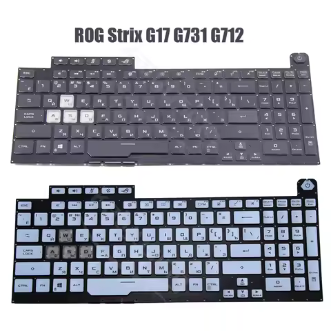 Rus US French Keyboard for Asus ROG Strix G17 G731 G731G G731GT G731GU G712LU G712LV G712LW G712 0KN