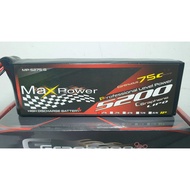 Ready stock Maxpower lipo 2S 7.4v 75C 5200mah softpack