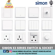 SIMON E3 SWITCH & SOCKET / SWITCH SOCKET / SUIS PLUG / SOCKET OUTLET E3 / SIMON SIRIM APPROVED (WHIT