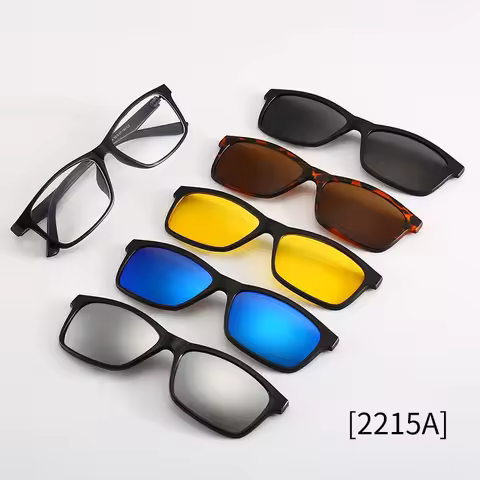 2026 New Mirror Magnetic Attraction Polarized Sunglasses 6 In 1 2 In 1 Can Choose Clip Cycling Glass