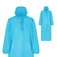 雙龍日系反光安全雨衣超輕套式雨衣 環保太空雨衣EVA(水漾藍)