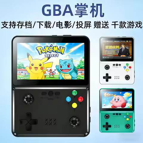 New Classic GBA Handheld Game Console, Gameboy Style, Preloaded Star Kirby/Harvest Moon, R36S Open S