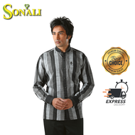 Sonali Men Grey  Linen Shirt / Kurta For Lelaki Warna Grey /Indian Men Kurta Shirt For Men D9410