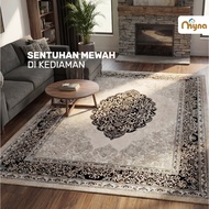 Myna | 2026 Non-Slip Luxurious Safety Plain Colour Bedroom Rugs Washable Living Room Carpet 高级地毯