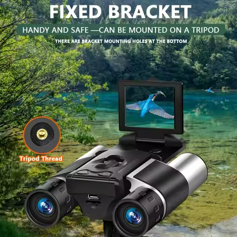 NEW 2.5K HD Binoculars Telescope Camera 8X Zoom 10X Optical 48MP Portable Digital Outdoor Bird-watch