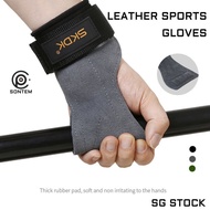 {SG Seller} Cowhide Power-assisted Belt Pull-up Arm Guard Fitness Horizontal Bar Anti-slip Equipment