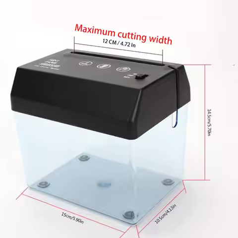 Portable Mini Paper Shredder Electric USB Battery Operated Shredder Documents Paper Cutting Tool for