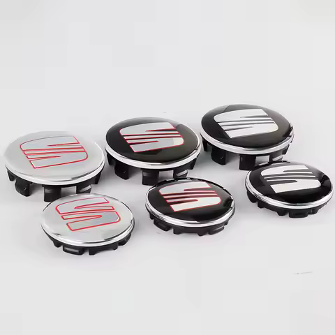 4PCS 55/56/63MM Car Wheel Center Caps Sticker Auto Hubcaps for SEAT Ibiza 6J FR Leon mk1 Arona Ateca