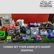 YH MOTOR COMBO SET Y15ZR 63MM JET3 GASKET SEKEPING