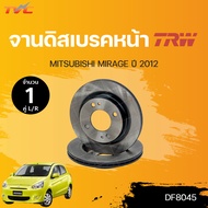 จานดิสเบรคหน้า MIRAGE ATTRAGE TRW MITSUBISHI MIRAGE ปี 2012-2018 (1คู่ L/R) | TRW (4615A105)