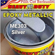 1L ME303 SILVER METALLIC EPOXY Paint | Heavy Duty | DIY |  Waterproofing | Cement Ceramic Tiles | Floor | Lantai