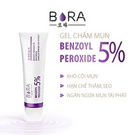 Gel chấm mụn Bora Benzoyl Peroxide 5% hoạt động mạnh mẽ tuýp 15g