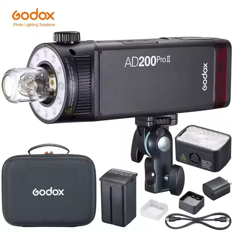 Godox AD200ProII AD200Pro II TTL 2.4G Wireless Camera Pocket Flash Compatible with Nikon Canon Sony 