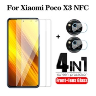 4-in-1 poco f5 f5 pro pocox3nfc tempered glass for xiaomi poco f3 x3 pro M3 x3 GT screen protector camera lens glass xiaomi pocof3 f5 pocox3 m3pro x3nfc x3pro lens protector front glass 9H