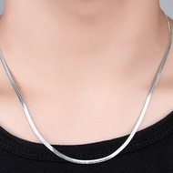 ✨2025✨ hadiah birthday lelaki rantai leher Genuine PT950 Platinum Necklace for Men and Women Snake B