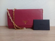 Prada Wallet chain， prada handbag, prada 手袋