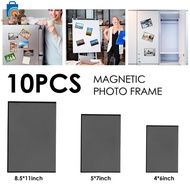 10Pcs Magnetic Picture Frames Magnetic Photo Pocket Reusable Magnetic Sign Holder Clear PVC Magnetic