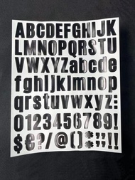 1 pieza negro con estampado de letra simple con estampado de número y letra impermeable Calcomanía para casa Decoración