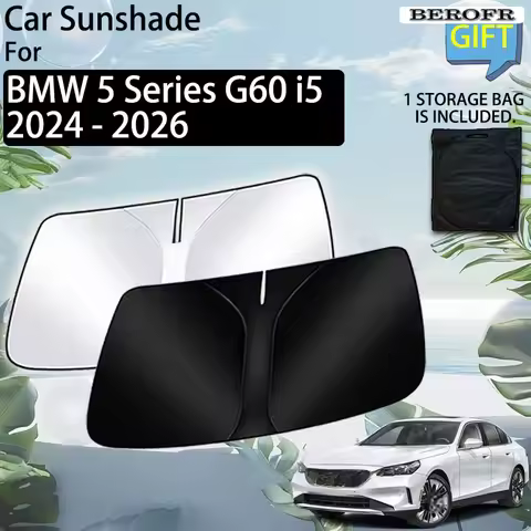Front Window Sunshade For BMW i5 M60 2025 5 Series G60 Accessories 2024 - 2026 Car Sun Visor Protect