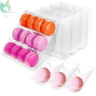 2Pcs Macaron Box Transparent Macaron Storage Container Plastic Macaron Packaging Box SHOPQJC2523