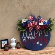 New July 4th Independent Day Welcome Decoration Wooden House Number Listing House National Flag Garl