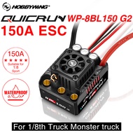 Hobbywing Waterproof ESC Quicrun 8BL150 G2 ESC 3-6S 150A  Built-in 2040uF Capacitor Brushless Sensor