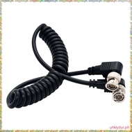 [L U T I] Video Cable Coaxial Cable Camera Spring Wire PU Spring Wire to Right Angle BNC BNC to BNC 