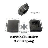 (10pcs) Karet Kaki Meja Kursi Rak Besi Hollow 3x3 Kopong Hollo