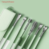 (Takashiflower) 6 Pcs Ear Cleaner Kits Earpi Stis Earwax Remover Ear Pi Cleaning Ear Cleanser Spoon 