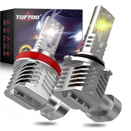 TUFFOO 1 Pair Car LED Fog Light Bulb H8/H11/H16(JP)/9006/HB4/881/H27/880 Dual Color/White /3000K Amb